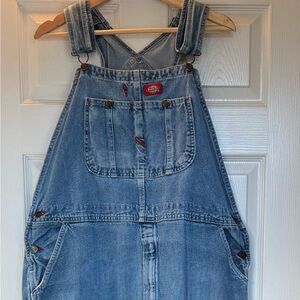Vintage 90s Dickies Denim Bib Overalls Carpenter Workwear – Light Wash – 40x30